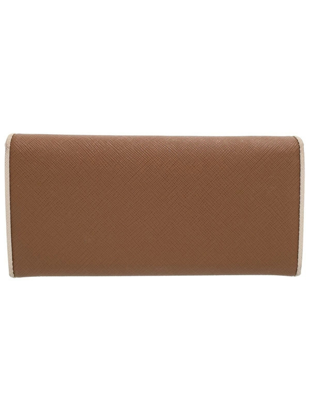 Prada Bi Saffiano fold Leather Long Wallet Black